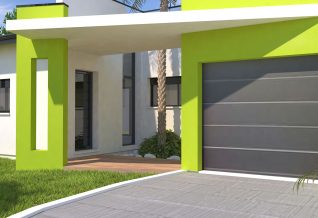 façade maison couleur verte modele gaia