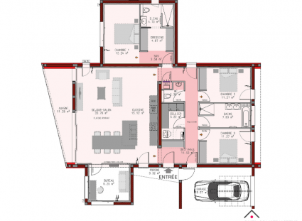 plan de maison modulable avec garage