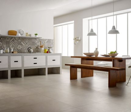 carrelage effet béton cire sejour