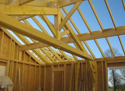 Une maison ossature bois en Aveyron charpente