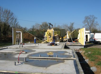 Une maison ossature bois en Aveyron plancher