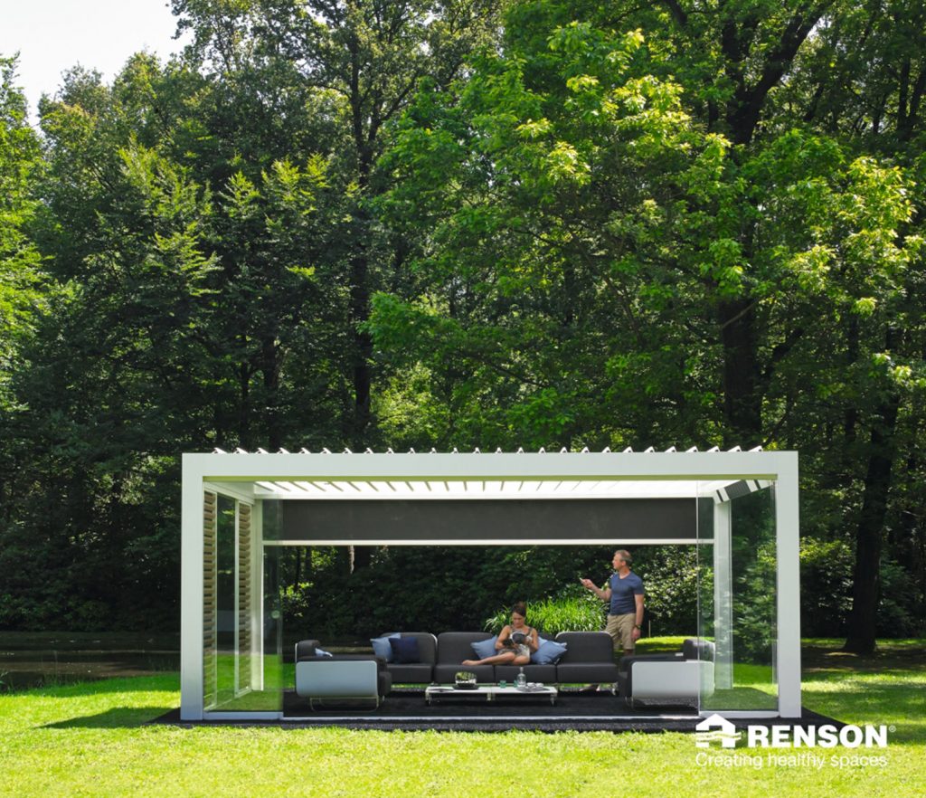 la pergola renson en pleine nature