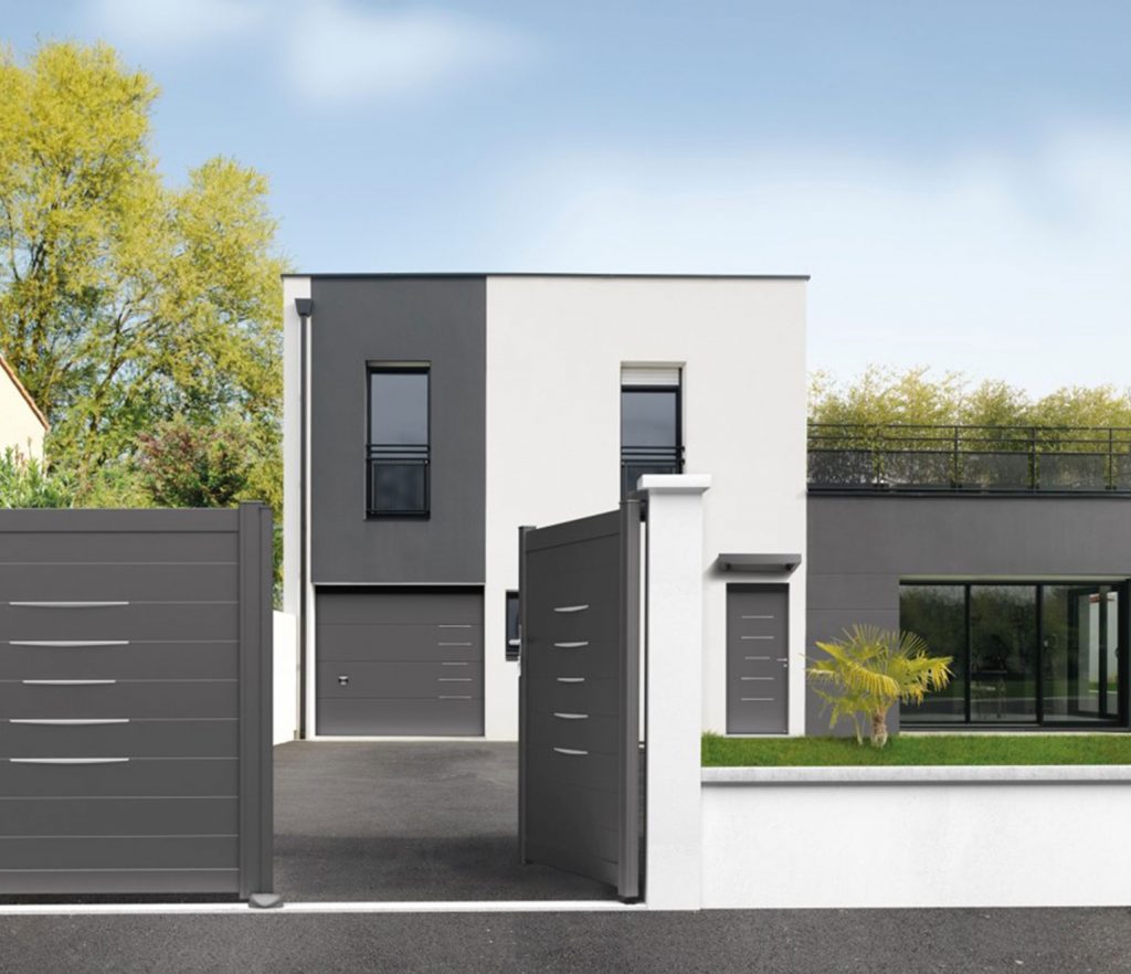 porte d'entrée en aluminium