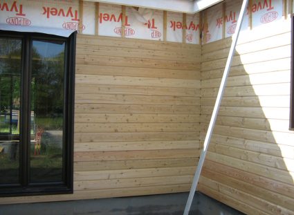 une maison ossature bois en Aveyron menuiseries