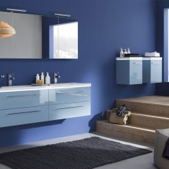 le meuble de salle de bains sanijura bleu