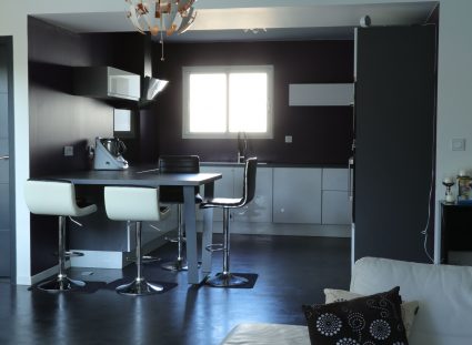 maison contemporaine avec cuisine moderne