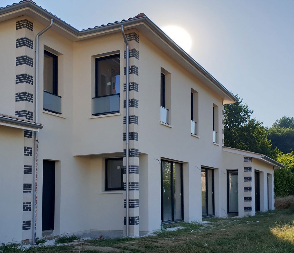 une maison arcachonnaise en construction