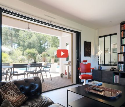 jolie maison plain pied dans les landes en vidéo