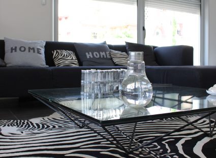 maison contemporaine déco noir et blanc