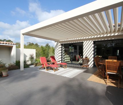 une maison contemporaine avec terrasse