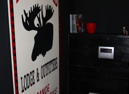 toilettes entièrement noire