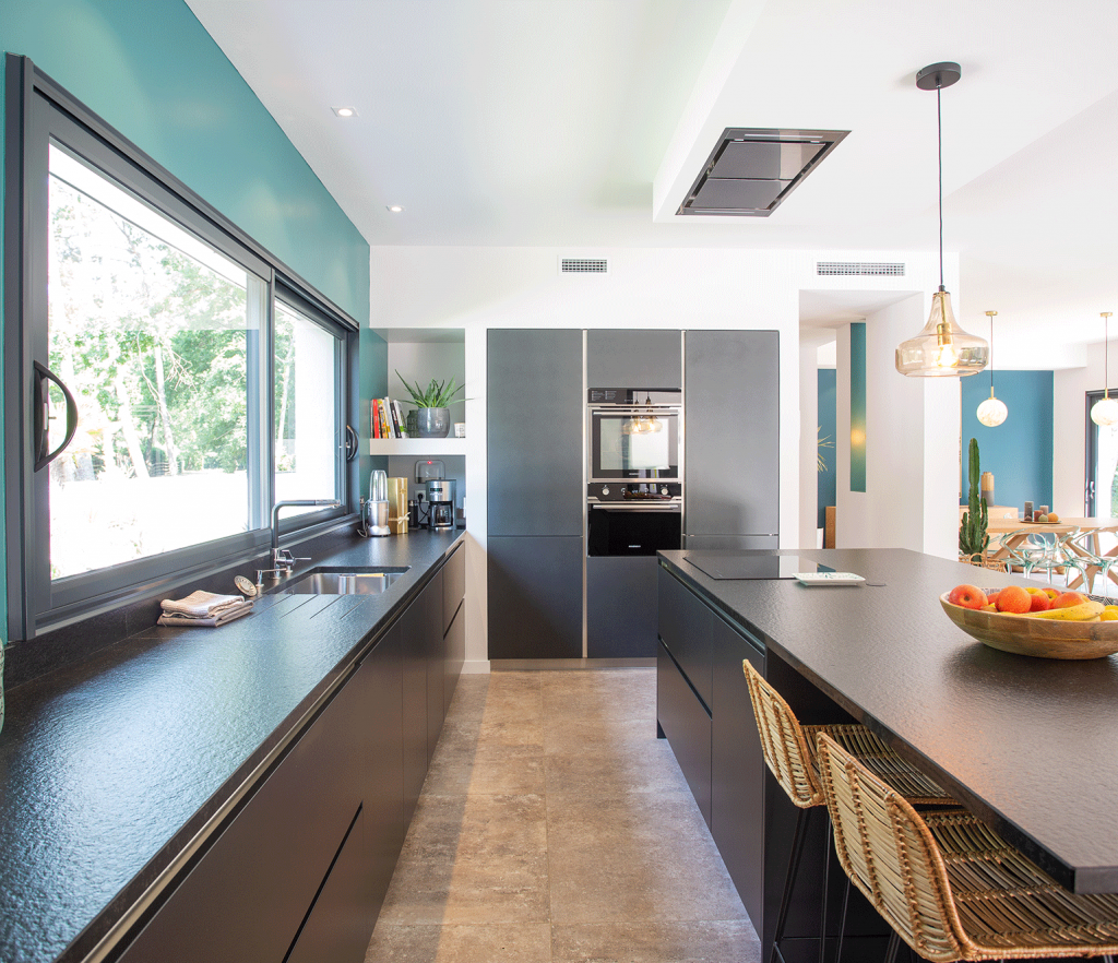 plan de travail d'une belle maison