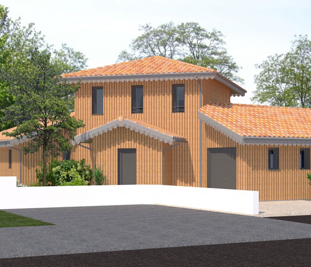 maison a étage en bois