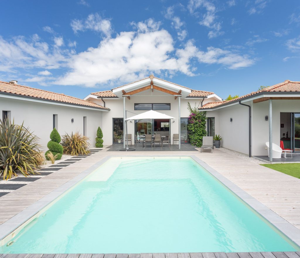 maison plain pied en V