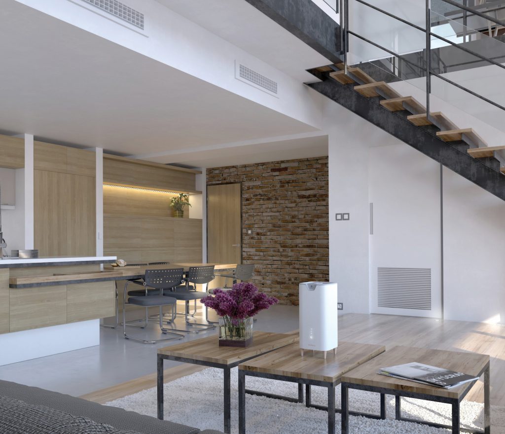 purificateur d'air dans le séjour